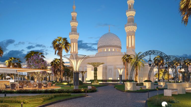 A beautiful white mosque