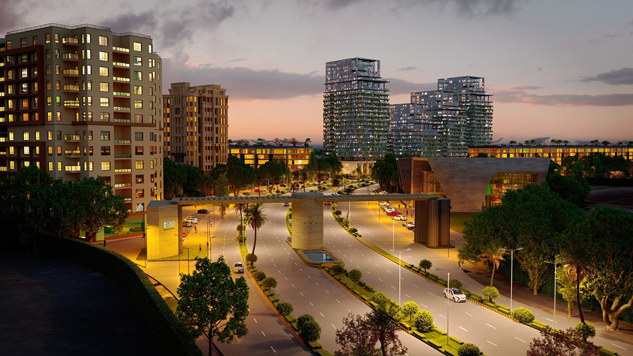 Union Town Lahore entrance with modern apartments